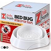 Bed Bug Interceptors &ndash; 8-Pack White Passive Monitor &amp; Detection Trap &ndash; Universal Fit for Bed &amp; Furniture Legs &ndash; Reusable Non-Climbable Wall Pest Control Protection (8-Pack White)