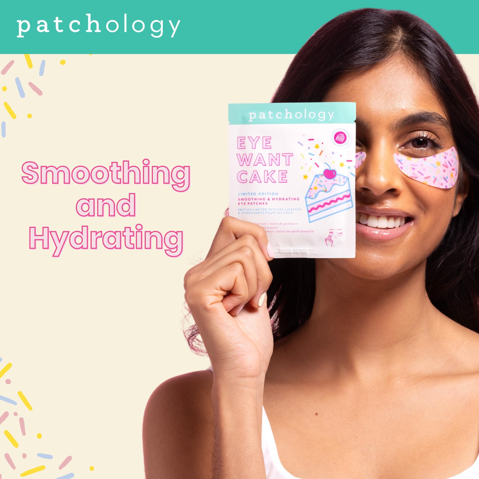 Patchology Eye Want Cake Under Eye Patches for Puffy Eyes, Dark Circles & Wrinkles, Hydrating Undereye Gel Patches, Holiday Treats, Christmas Gifts for Women & Stocking Stuffers for Teens (5 Pairs)