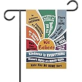 We Believe Garden Flag - Progressive Hate Has No Home Here Flag - Resistance Sign - Equality Kindness - Ideas Outdoor Decoration And Garden Terraces - Outdoor Yard Banner