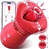 Vibrator Adult Sex Toys for Women - 5IN1 Mouth Sucking Vibrator Rose Sex Toy, 10 Tongue Licking, 3 Auto & 1 Manual Sucking Ad