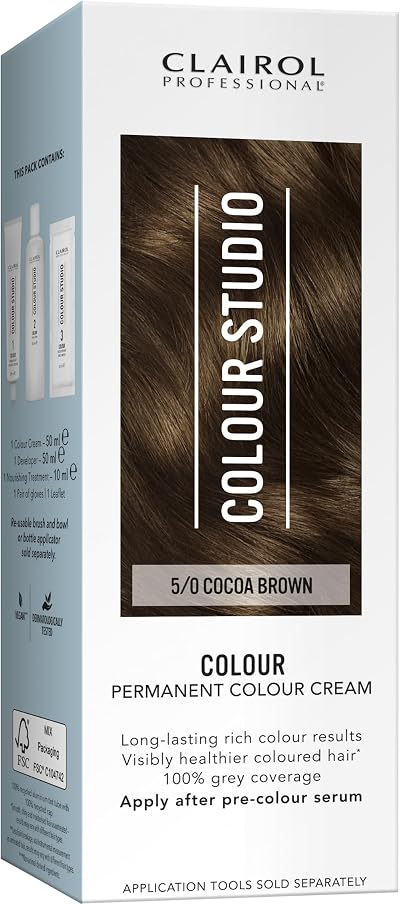 Clairol Colour Studio Permanent Colour Cream Cocoa Brown 5/0 50ML