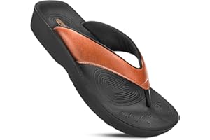 AEROTHOTIC Womens Orthotic Flip Flops Comfortable Recovery Sandals with Arch Support for Plantar Fasciitis – Comfy Women's Walking Thong Cushion Sandals
