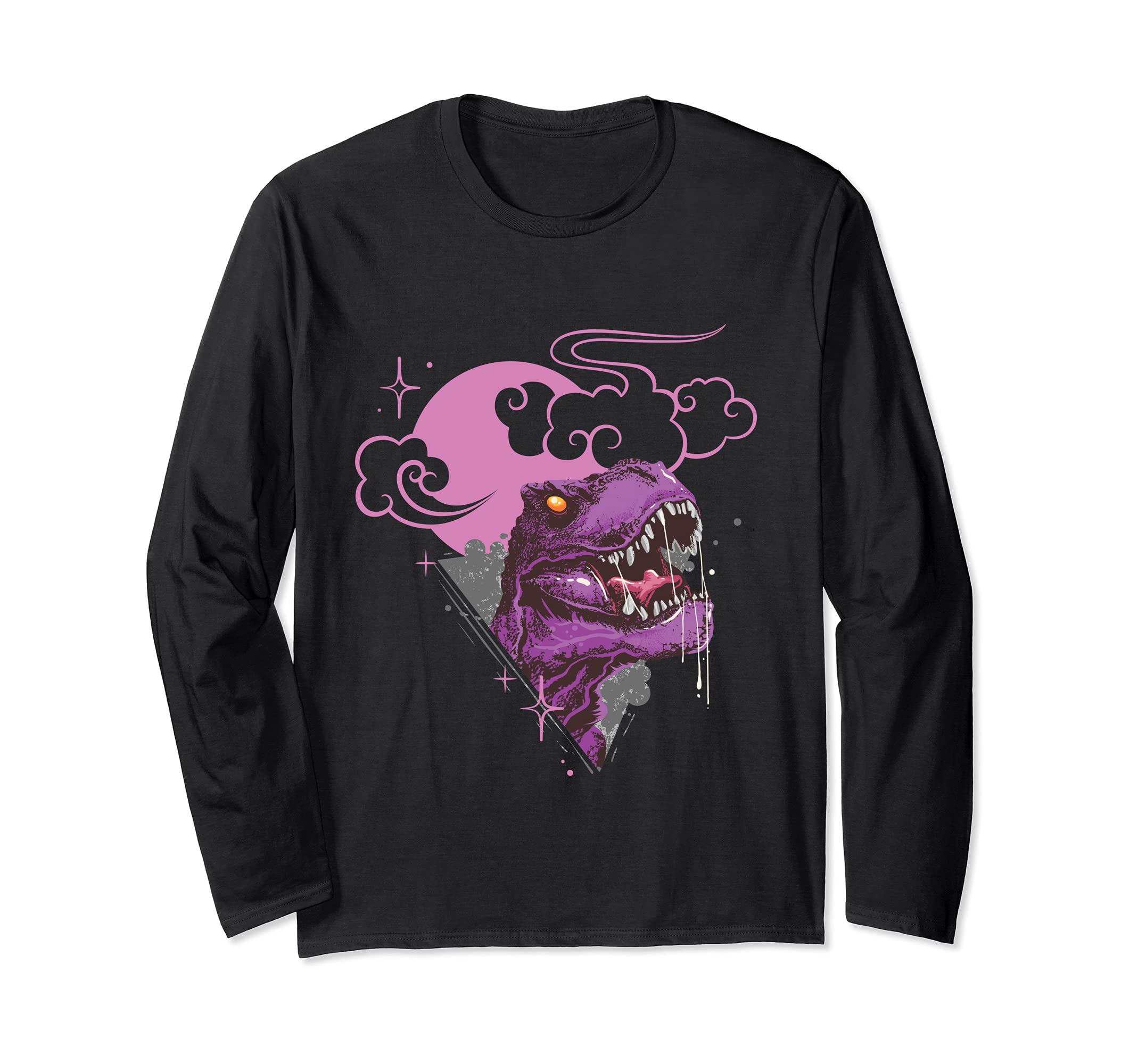 Violet Wildlife Tyrannosaurus T-rex Dinosaur Wild Jurassic Long Sleeve T-Shirt