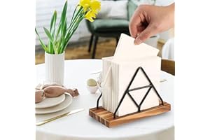 Napkin Holder for Table Metal Standing Versatile Paper Napkin Storage -Perfect Table & Countertops Organizer for Kitchen Dini