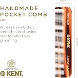KENT 112mm Handmade Pocket Comb - Fine Tooth Styling for Fine Thinning Hair Wet view 2