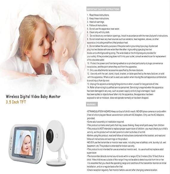 Amazon Com Babifis 2 4g Wireless Baby Monitor 3 5 Inch Screen Baby Care Device Wireless Elderly Monitor Home Kitchen