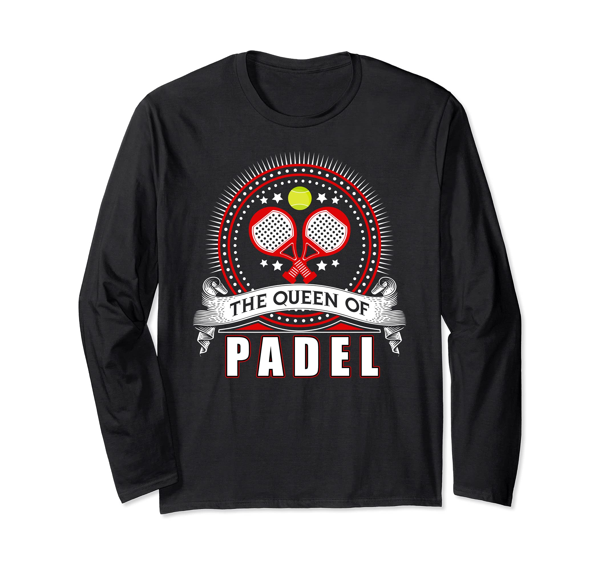 Padel Tennis Ribbon with rackets and ball sport and hobby Long Sleeve T-Shirt