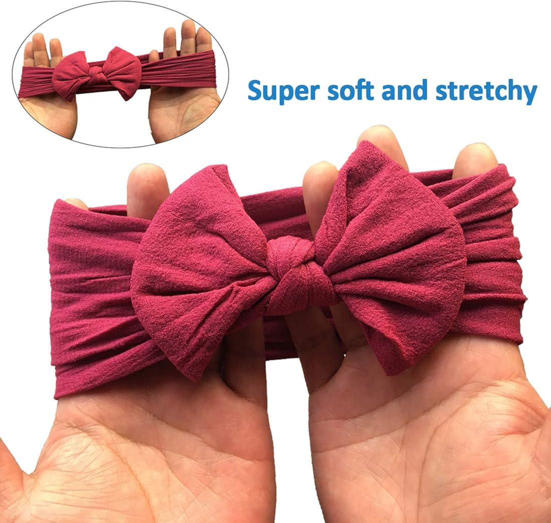 Joyfeel's Store Baby Nylon headbands Turban Knotted Girls Hairband Super Soft and Stretchy Hair Wrap for Newborn Toddle Childrens M - Image 5
