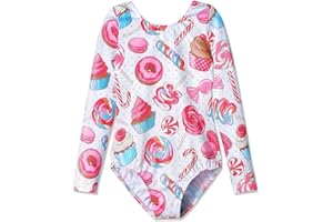 HOZIY Gymnastics Leotards for Girls Unicorn Pink Purple Sparkly Dancewear Activewear Quick Dry