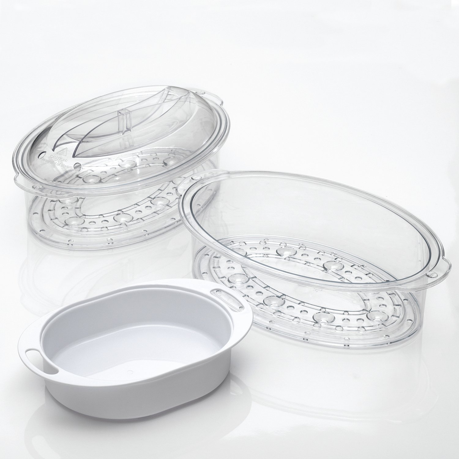 BELLA 7.4 Quart 2Tier Stackable Baskets Healthy Food Steamer with Rice