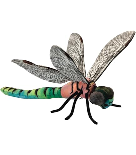 Real Planet Dragonfly Stuffed Animal | 16 Inch Realistic Insect Plush Toy For Kids Room Decor & STEM Learning