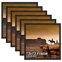 A PLUS MAX Square 13x13 Frame Set of 6, Black