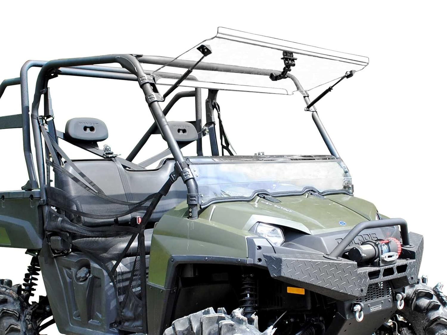 Amazon.com: SuperATV Heavy Duty Scratch Resistant 3-IN-1 Flip Windshield  for Polaris Ranger Fullsize 570 / XP 800 / Crew 800/800 6x6 (See Fitment  For Years) ...