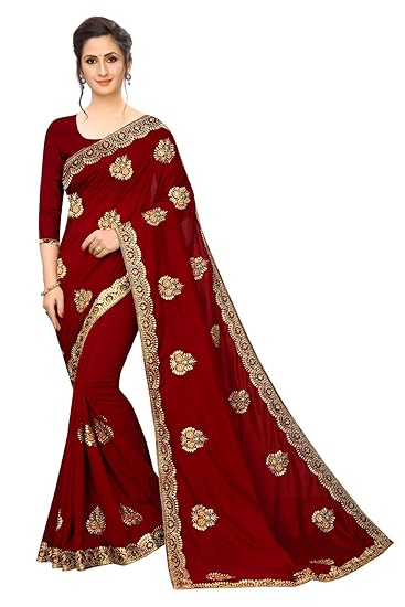 Women's Faux Georgette Saree With Blouse Piece