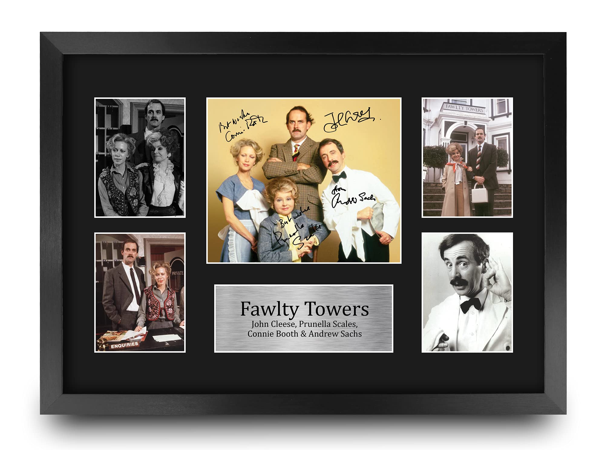 HWC Trading FR A3 Fawlty Towers John Cleese Gifts Printed Signed Autograph Picture for TV Memorabilia Fans - A3 Framed