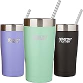 Healthy Human Stainless Steel Tumbler with Straw & Lid | Splash Proof Insulated Travel Cup | Eco-Friendly Coffee Tumblers | Water Cups with Straws Cleaner and Splash Proof Lids (20oz, Seamist)