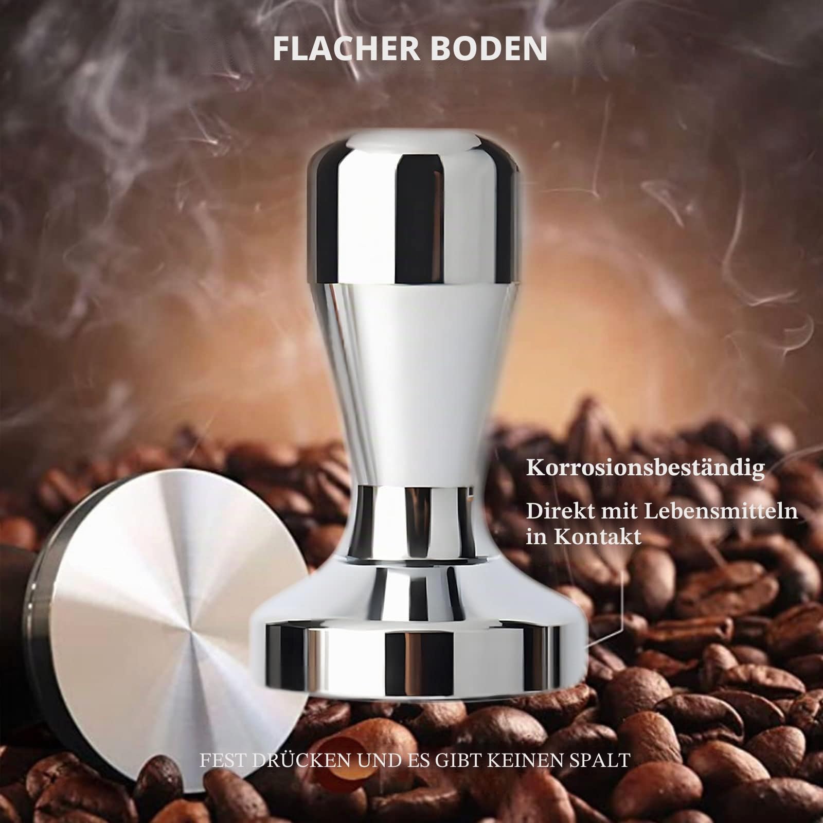 Massiver Kaffee Tamper mit Silikonmatte – Professionelles Barista-Werkzeug für Perfekte Espresso-Shots, Espresso Drücker für Espressomaschinen, Unverzichtbares Zubehör für Kaffeeliebhaber 8
