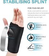 ACWOO Wrist Support Splint Brace 2 Pack Adjustable Carpal Tunnel Compression view 2