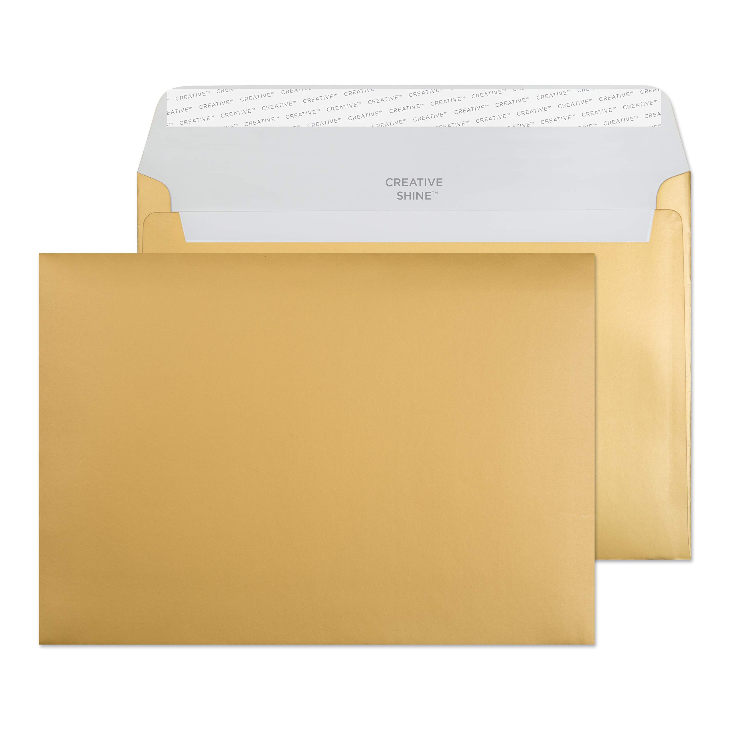 Blake Creative Shine C5 162 x 229 mm 130 gsm Peel & Seal Wallet Envelopes (45313) Metallic Gold - Pack of 25