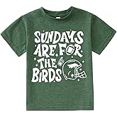 KEKEMI Toddler Boy Girl Football Game Day Shirt Sundays are for The Birds T-Shirt Ballgame Outfit Sport Tee Football Fan Tops