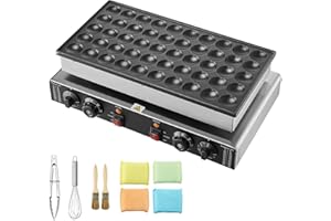 Uargd Mini Dutch Pancake Maker, 50PCS 43mm Diameter Dorayaki Machine, 1700W Electric Poffertjes Grill, Non-stick Stainless St