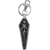 Nightmare Before Christmas Jack in Coffin Pewter Key Ring,Multi-colored,3"