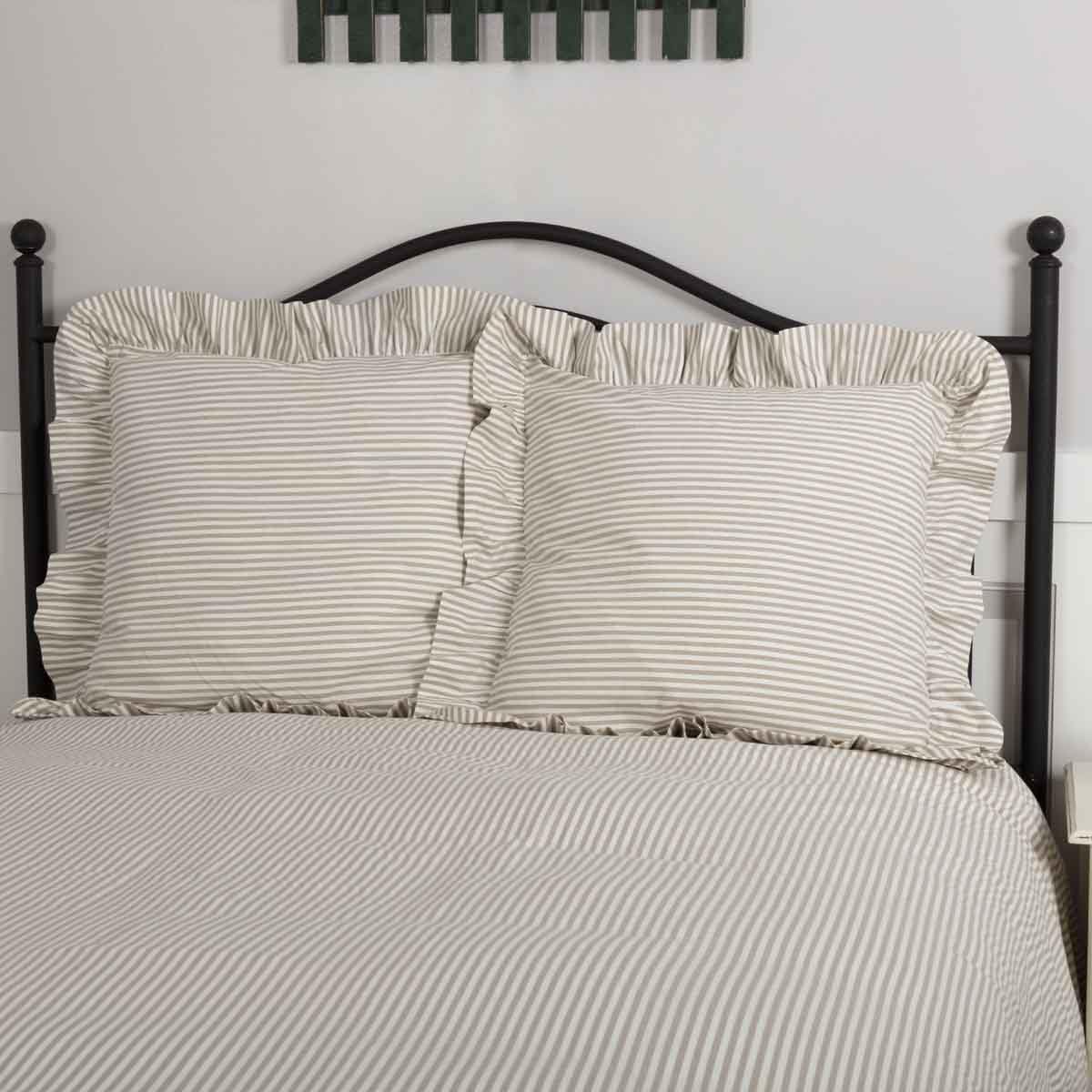 Ticking stripe pillow shams Clearance