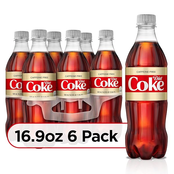 DIET COKE CAFFEINE FREE SODA SOFT DRINK, 16.9 FL