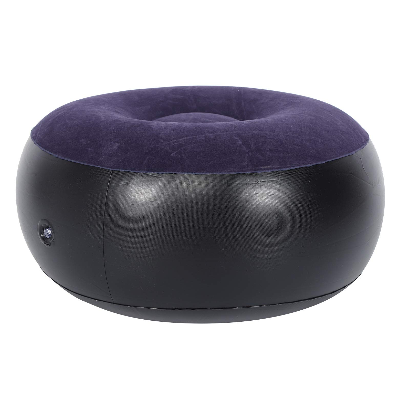 Tbest Inflatable Chair, Blow Up Chair Footstool Rectangular Ottoman Large Portable Camping Chair Flocking Stool Footrest For Home Office Travel inflatable stool Garden Chairs