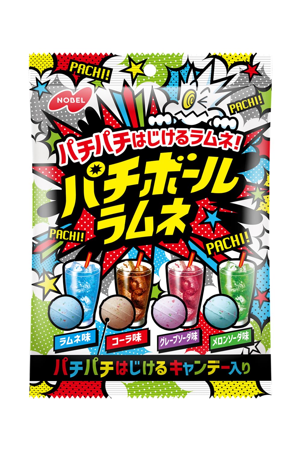 ノーベル製菓 パチボールラムネ 60g×6袋商品画像