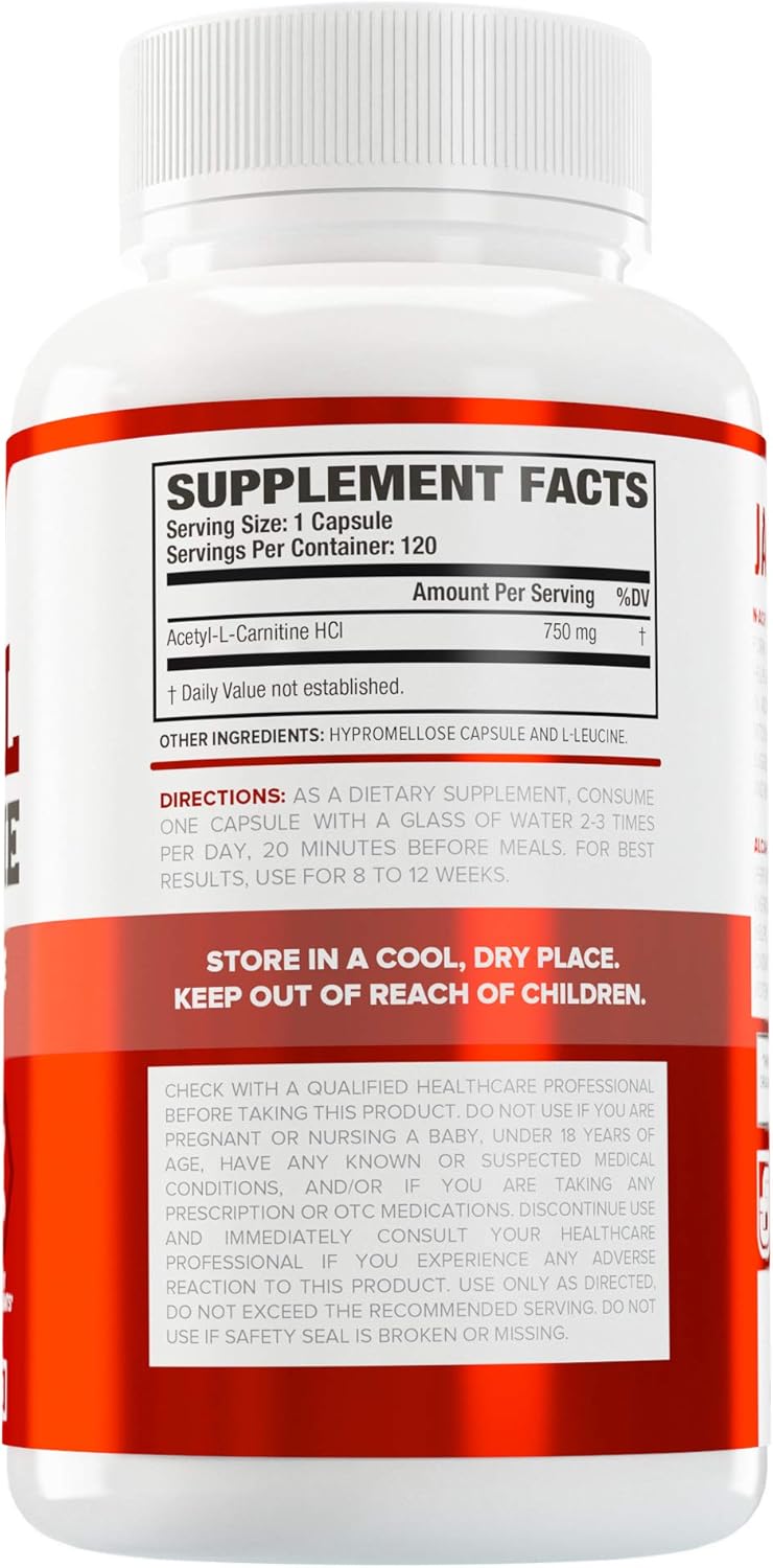 Amazon Com Acetyl L Carnitine Supplement Premium Alcar L