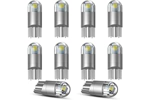 evntyps 194 LED Bulb White for Car Door Lights 6000K 2825 W5W T10 168 LED Bulb with Projector Replacement for Map Dome Courtesy Dash Glove Box licence plate Lights(10pcs)