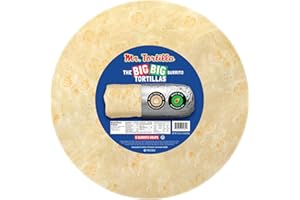 Mr. Tortilla Big Big Burrito Wraps - 12-13" - Small-Batch Artisan Tortillas, Restaurant Size, Made with Avocado Oil - Vegan Kosher (Traditional Flour, 6 Wraps)
