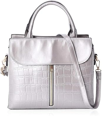 gray satchel purse