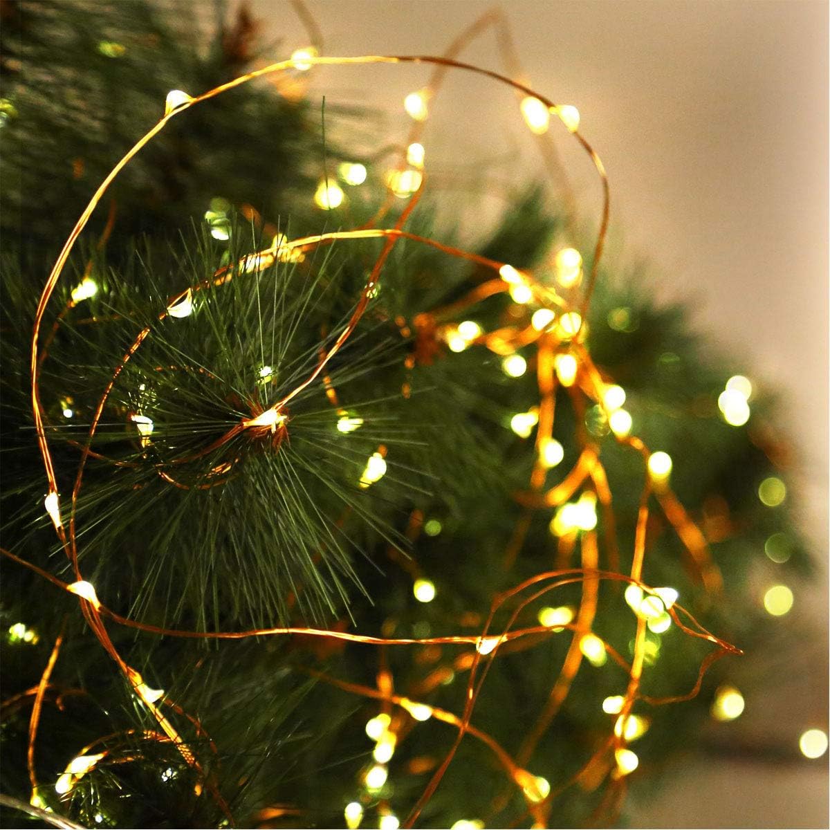 Lepro Fairy Lights Plug in, 10m 100 LED Copper Wire Fairy Lights, 33ft Warm White Christmas Tree Lights - Image 3