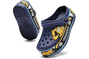 ELIOGN Kids Garden Clogs Boys Clogs Cute Cartoon Girls Water Clogs Children Slip-on Breathable Beach Pool Shower Clogs