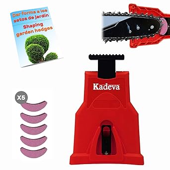 Afilador cadena motosierra con kit 5 piedras afilado