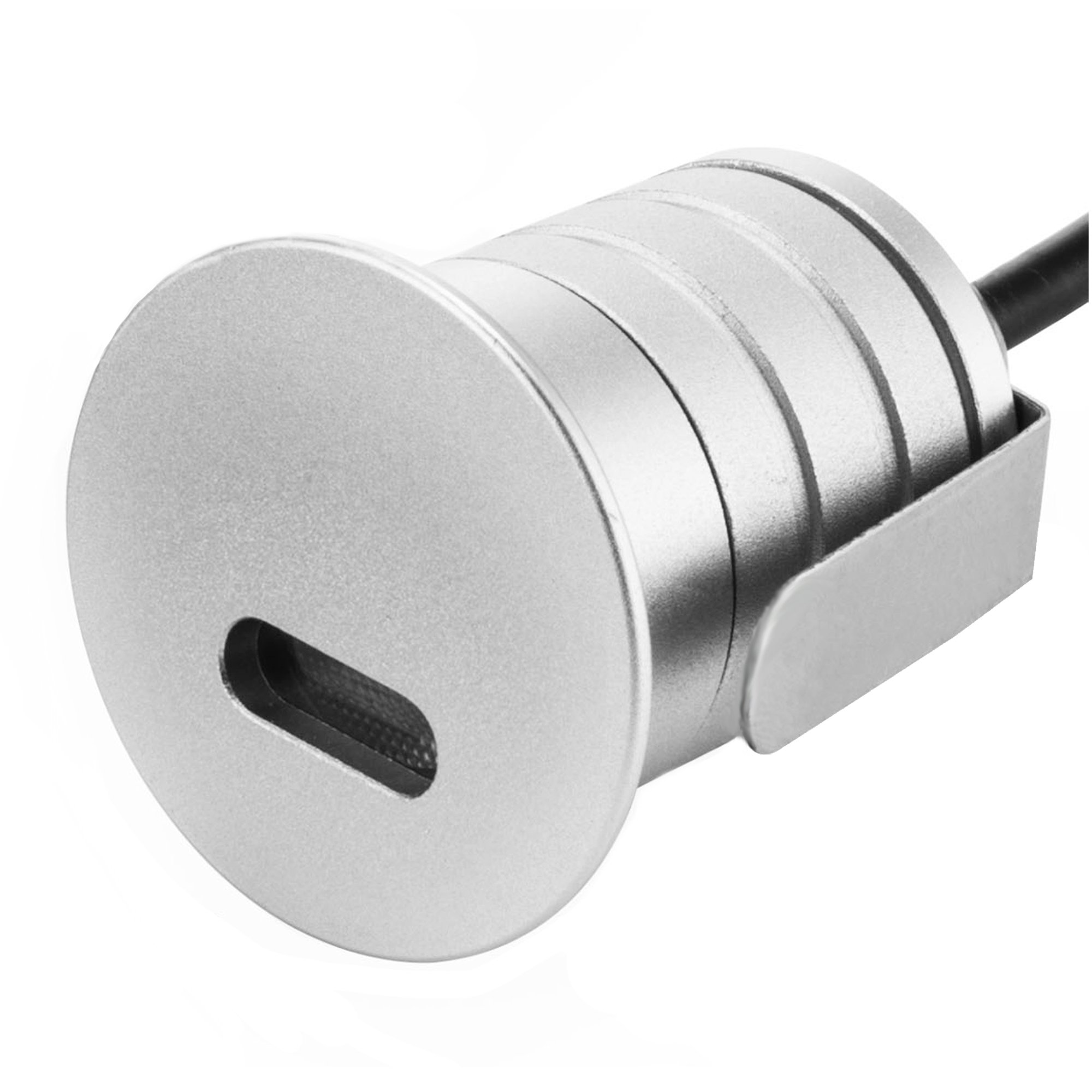 CNBRIGHTER LED Step Lights,1W DC12V-24V, IP67 Waterproof,6063 Aluminum,Outdoor Indoor, 3000K Warm White,Stair Lighting,Stairway Foot Lamps (A1-Horizontal)