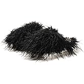 Fuzzy Plush Women's House Slipper Cozy Non-slip Bedroom Slipper for Women Furry Indoor Outdoor House Shoes