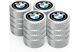 LAWMM Tire Valve Caps, Valve Stem Caps for BMW 1 3 5 6 Series X1 X3 X7 X5 X6 Z4 7 M Series, Alloy Car Tire Caps for Corrosion Resistant Leak-Proof Car Accessories, Silver