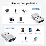 USB A to USB C Adapter 4Pack Aluminum Type C Female Converter view 3