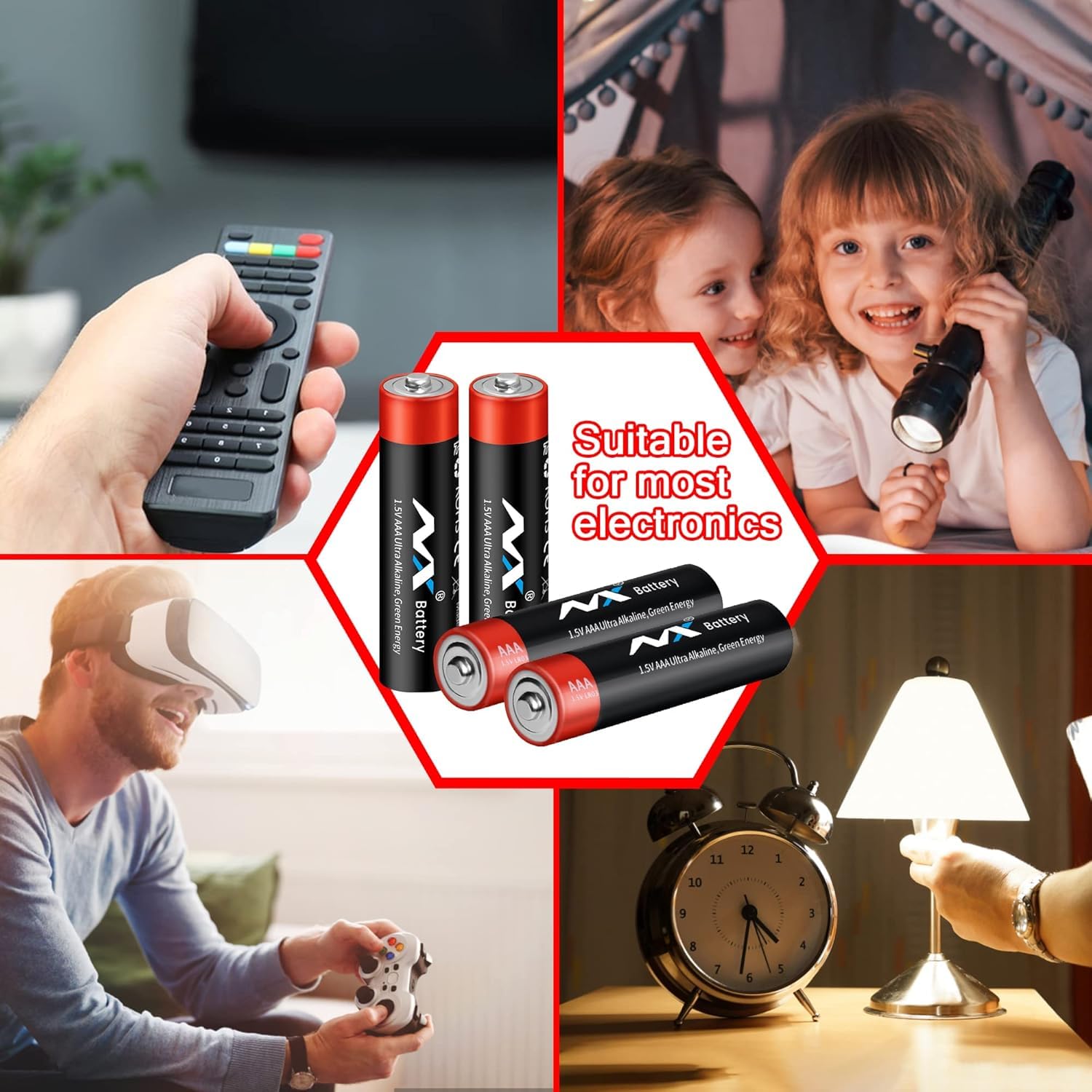 AAA Battery, Alkaline Battery High-Performance Triple AAA Batteries with Long-Lasting Power Batteries 10-Year Shelf Life for Kids Toys, Romotes, Various Household Devices (36 Pack)