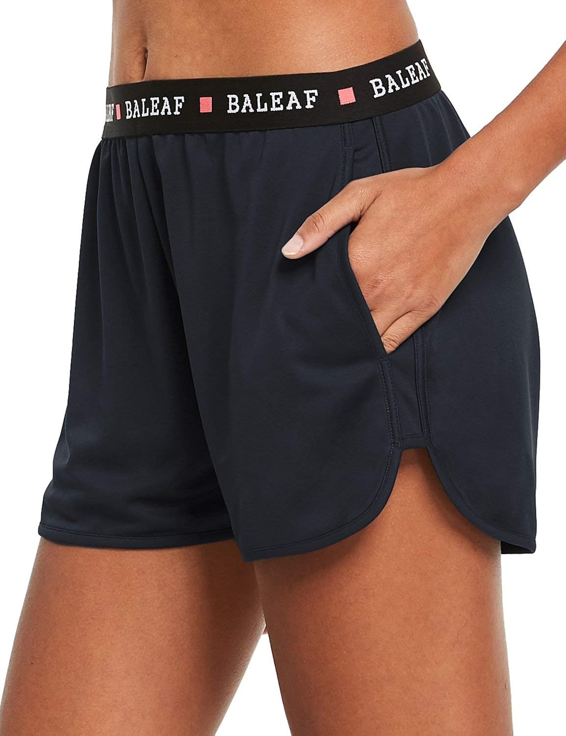 BALEAF Women's 3.5" Athletic Lightweight Running Shorts Pockets Sports Active Gym Workout Dri Fit Yoga Lounge : Clothing