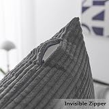 Home Brilliant Dark Grey 60x60 Cushion Covers 2 Pcs Velvet Texture view 4