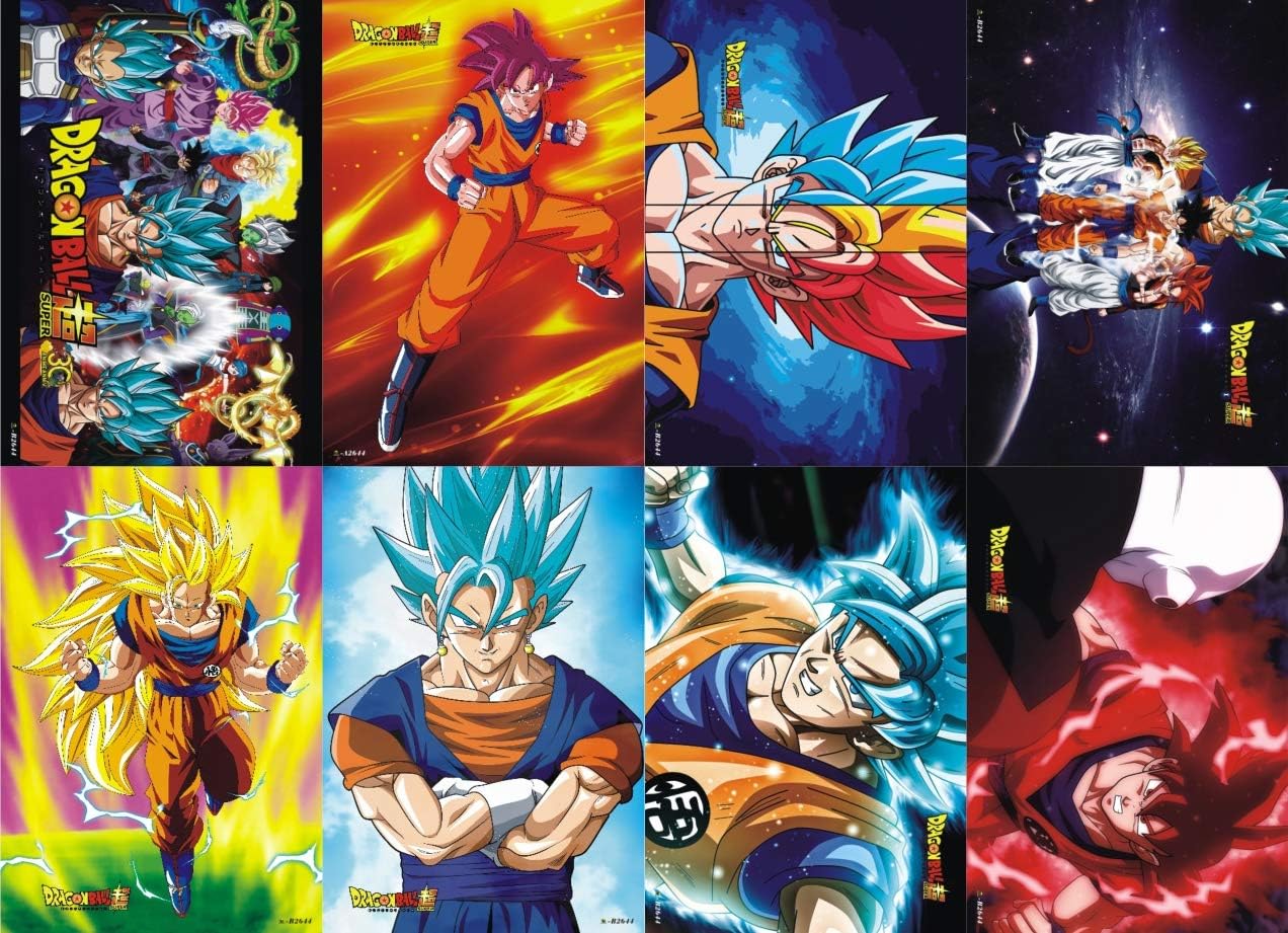 ePanda Dragon Ball Super Anime Poster Wall Decor Art Print,Set of 8 pcs,11.5x16.5 inches …