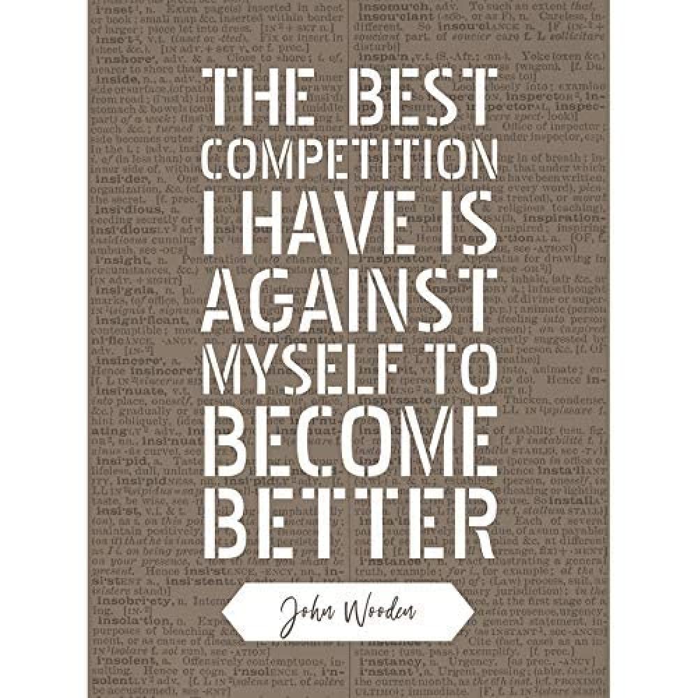 Artery8 Quote John Wooden Competition Better Basketball Coach Art Print Canvas Premium Wall Decor Poster Mural