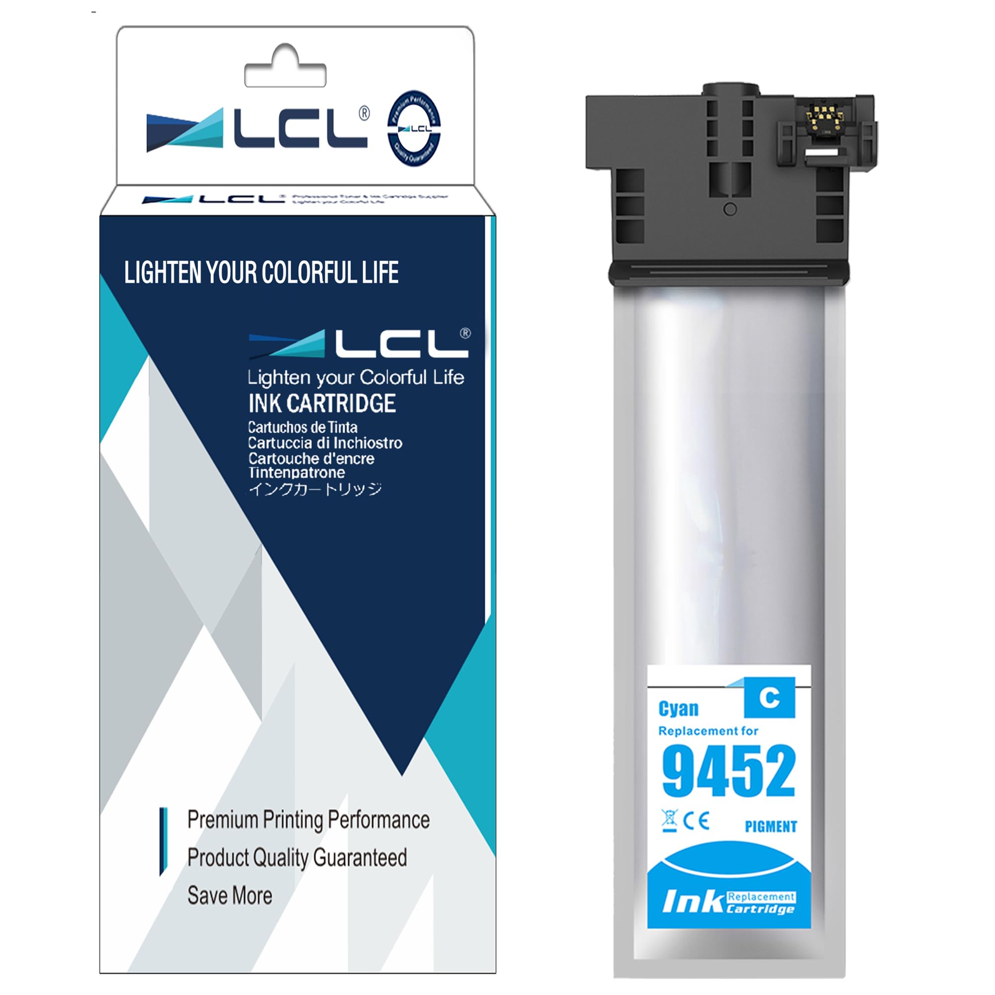 LCL T9452 High Capacity Compatible Ink Cartridge Replacement for Epson T9442 T9452 for Epson WorkForce Pro WF-C5210 WF-C5210DW WF-C5290 WF-C5290DW WF-C5710 WF-C5710DWF WF-C5790 WF-C5790DWF (1 Pack)