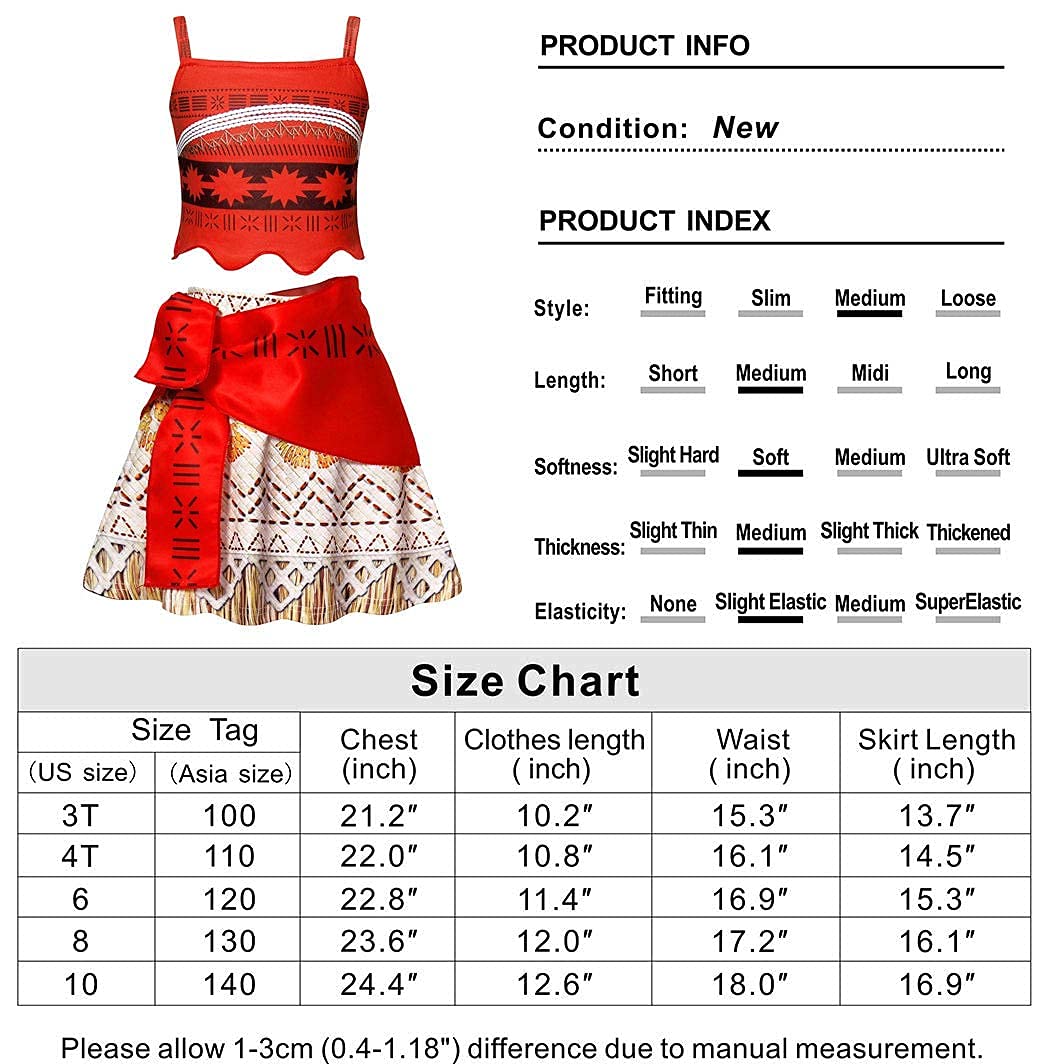 WonderBabe Girls Princess Costume Toddler Kids Theme Birthday Outfits Halloween Dress up Two-Pieces Crop Top Tassel Skirt Set