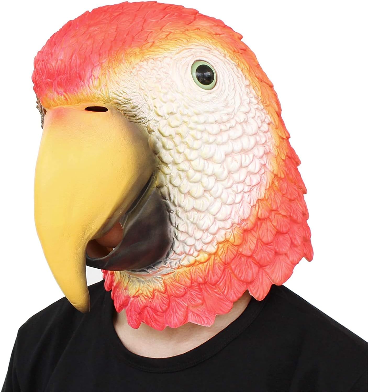 PartyCostume Deluxe Innovative All Saints Costume Meeting Botanical Man Head Mask Parrot, Multicolored, 30x16x28cm - Image 4