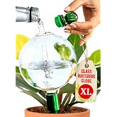 16 Oz Plant Watering Globes, Large Self Watering Globes For Indoor Plants | XL Hand-blown Glass Plant Watering Bulbs With Metal Insert, Automatic Self Watering Bulbs For Indoor Plants [1 Globe, Clear]